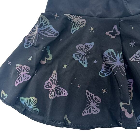 iHeartRaves Black Lucid Flight Rainbow Reflective Skirt Size XS - Picture 9 of 11